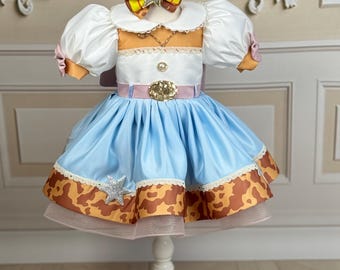 Cowgirl Toddler Costume Dress, Western Birthday Party Outfit, Toy Story Inspired