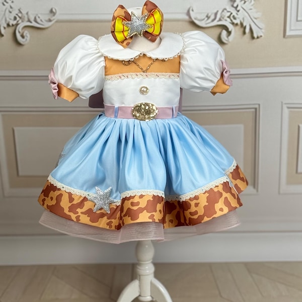Cowgirl Kleinkind Kostüm Kleid, Western-Geburtstags-Party Outfit, Toy Story inspiriert