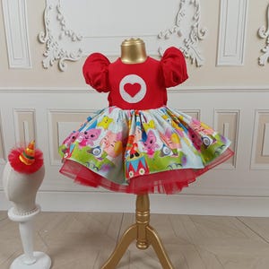 Fantasia de bebê Plim Plim comovente - Vestido vermelho adorável para seu pequeno inseto do amor, vista seu querido com amor