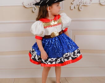 Jessie Cowgirl Dress, Toy Story Inspired Western Birthday Outfit, Sequin Skirt Costume