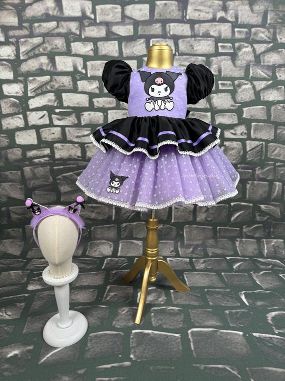 Buy Kuromi Inspired Dress for Toddler Girl, Gothic Kawaii Costume, Purple  Black Birthday Dress, Cute Character Outfit, Handmade Party Dress Online in  India - Etsy