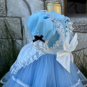Alice in Wonderland Dress, Toddler Storybook Costume, Blue Fairytale Party Outfit image 8