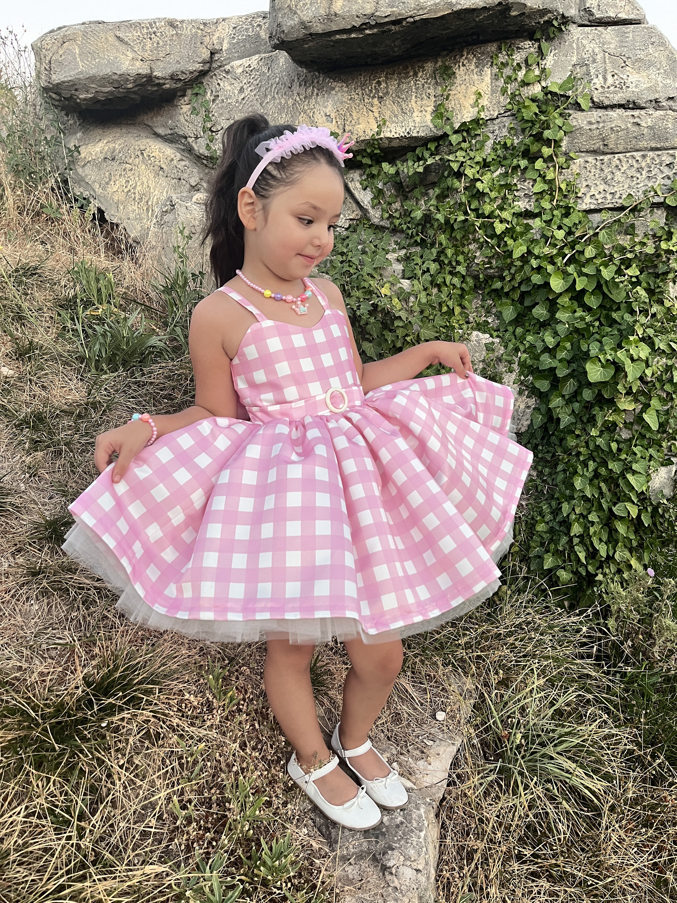 Barbie Pink Gingham Dress Adult - Etsy