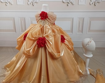 Disney Princess Bella Costume - Elegant Dress for Little Royalty