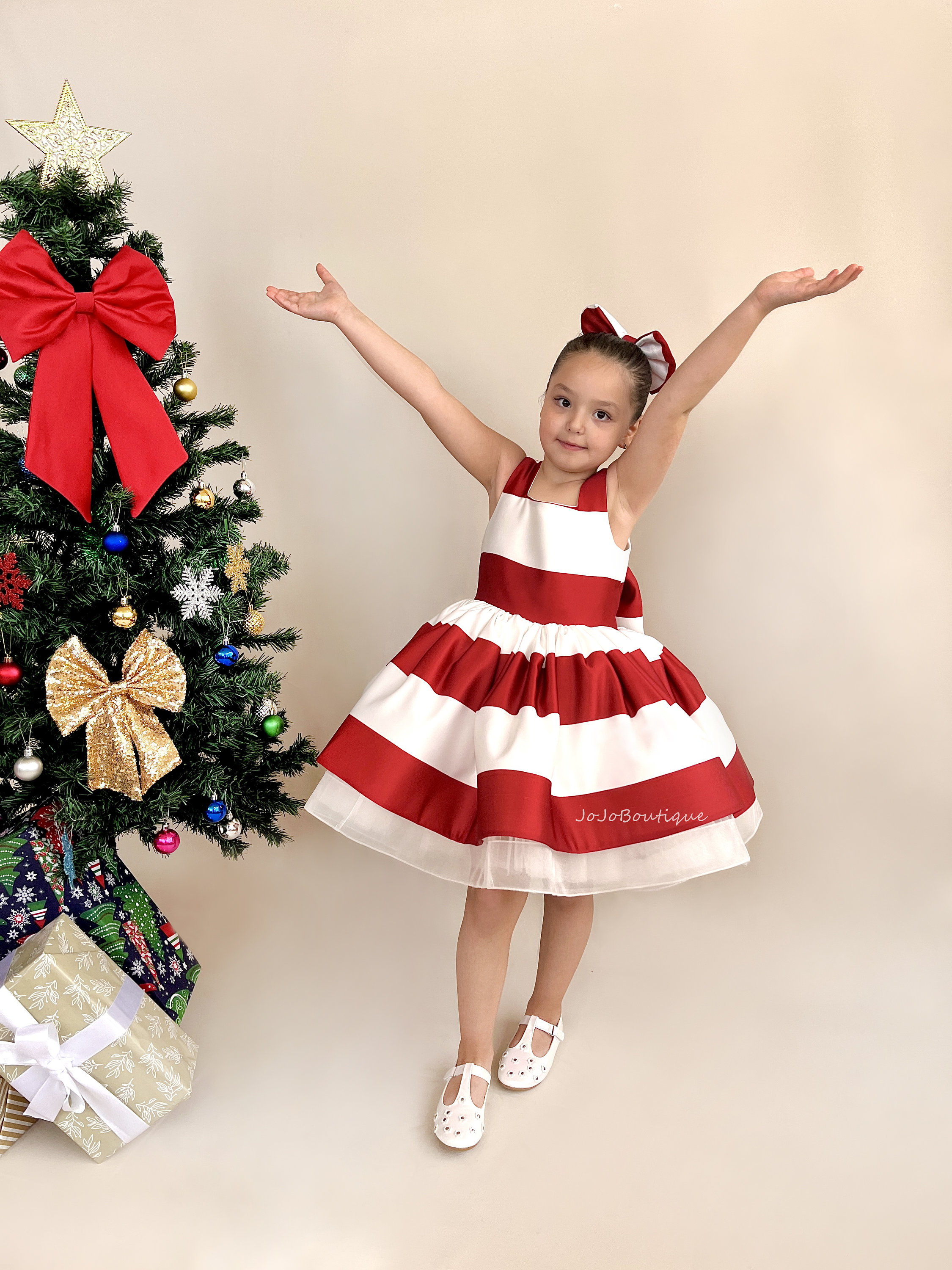 red white christmas dress Red Velvet Tulle Princess Dress, Toddler Holiday Christmas Outfit, Pageant Kids Luxury