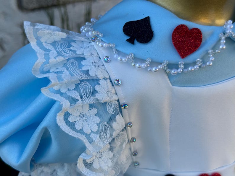Alice in Wonderland Dress, Toddler Storybook Costume, Blue Fairytale Party Outfit image 7