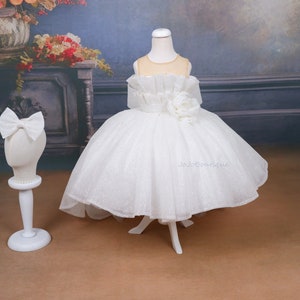 Elegant Short Girl Dress for Baptisms, Birthdays, Bridesmaids
