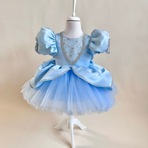 Princess Cinderella Costume for Toddler, Halloween  Costume, Kids Disney Costume, Princess Party Dress