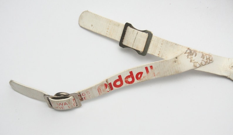 Old Riddell Logo RARE Game Used Vintage 1980s Riddell Low Hook Soft Cup Football Helmet ...
