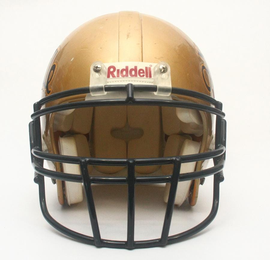 Vintage Game Used Lasalle Explorers Riddell VSR4 Football Helmet