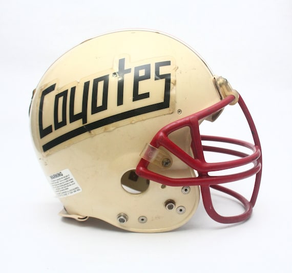 1980 football helmets Vintage Game Used 1990s Wichita Falls Coyotes Texas High School Riddel – Football  Helmet Restoration Center