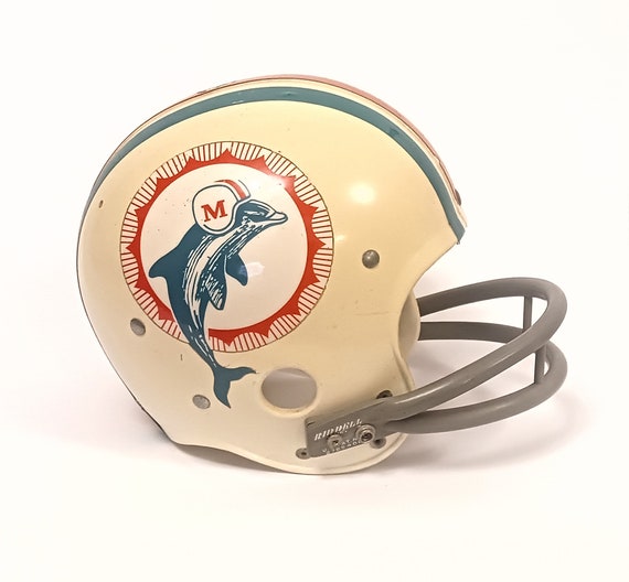 Vintage 1970s Miami Dolphins Riddell Kra Lite Football Helmet - Ex