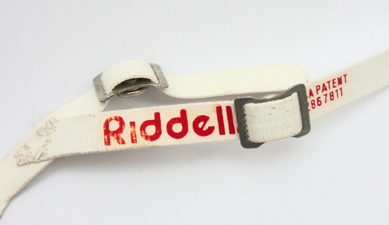 Old Riddell Logo Vintage Game Used 1970s Riddell Low Hook 4 Point Football Helmet ...