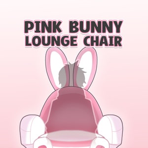 Vtuber Chair Asset, Pink Easter Bunny Vtuber Chair, Vtuber asset, Vtuber Easter Asset, pngtuber assets, Assets for Vtuber Accessory