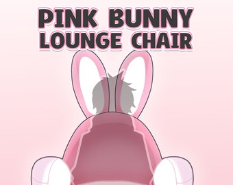 Vtuber Chair Asset, Pink Easter Bunny Vtuber Chair, Vtuber asset, Vtuber Easter Asset, pngtuber assets, Assets for Vtuber Accessory