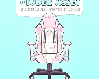 Vtuber Chair Asset Pink Flower Gaming chair, Vtuber Easter Asset, Asset for Vtubers Chair, Vtuber asset, Pink stream vtuber
