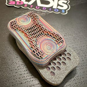 The Fusion Fidget Slider 3 click (tie dye / SS Composite plates) Silent