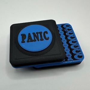 The Panic Attack Cube Fidget Slider 3x3 (blue / matte black) Haptic / Clicker /  slider/ fidget