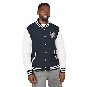 Retro Letterman Jacket for Trendy Casual Looks, Sports Apparel, Gift for Students, College Spirit Wear, Vintage Style