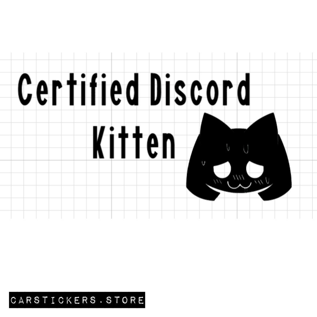 Certified Discord Kitten Car Sticker Highquality Vinyl Etsy