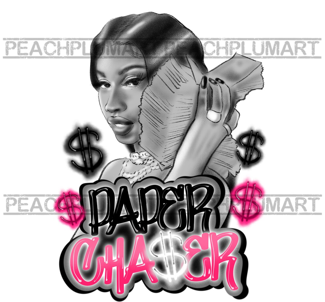 Paper Chaser Png, Paper Chaser Svg, Paper Chaser Nubian Girl Png, Paper