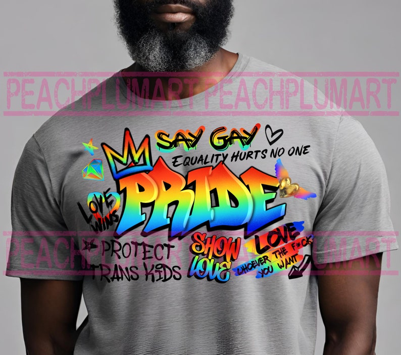 Pride Month PNG, Rainbow Gay Pride Digital Download, Equal Rights, Say ...