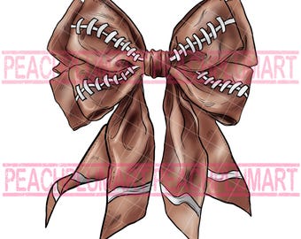 Football bow png,  Coquette game day png, football gameday png, Football bow png sublimation design download, coquette football png