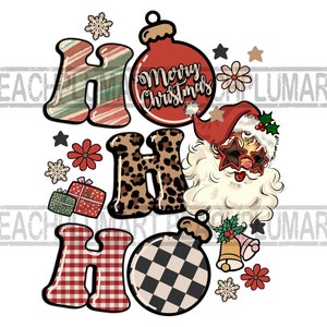 Groovy ho ho pdf, Ho ho ho png, Groovy santa png, Retro Santa png, Hippie Weihnachten png, Vintage Weihnachten png, Weihnachtsmann png