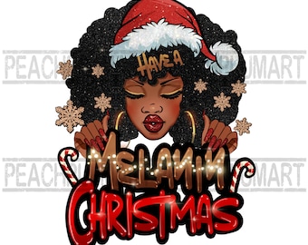 Melanin Christmas PNG, Afro Queen Sublimation, Christmas Shirt Print, Black Woman Sublimation, Joy Woman Direct Print File
