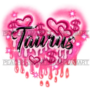 Taurus Png, Taurus Zodiac PNG, Taurus airbrush png, Airbrush png, Horoscope png, Gift for taurus, Zodiac sign png, Graffiri zodiac png
