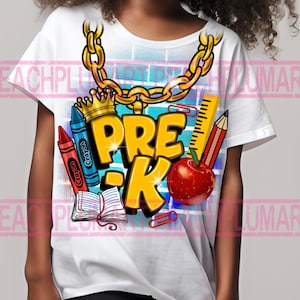 Pre-K png, Pre k png, pre k png sublimation design download, pre k team png, pre k chain png, graffiti pre k png, airbrush pre k png