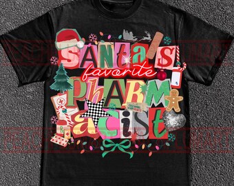 Santa’s favorite Png, Santa’s favorite pharmacist png, Pharmacist Christmas Png, Christmas coworker png, Merry Christmas Png