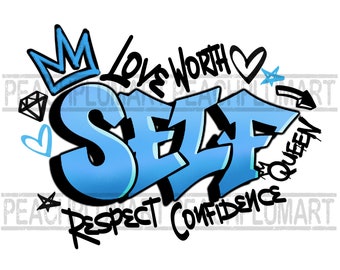 Amor propio png, autoestima png, confianza en uno mismo png, respeto por uno mismo png, mujer negra png, droga melanina png, era de curación png, graffiti png