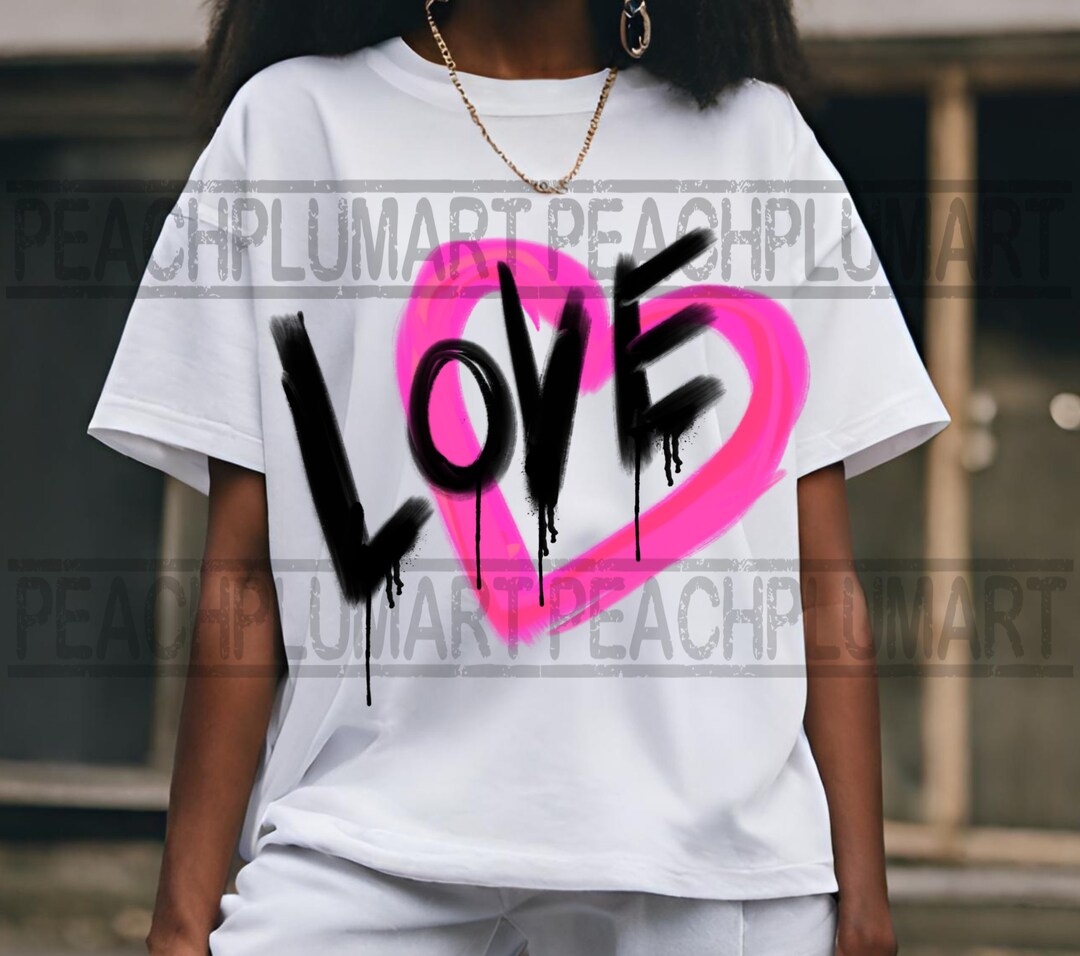 Graffiti Airbrush Love Print Dress