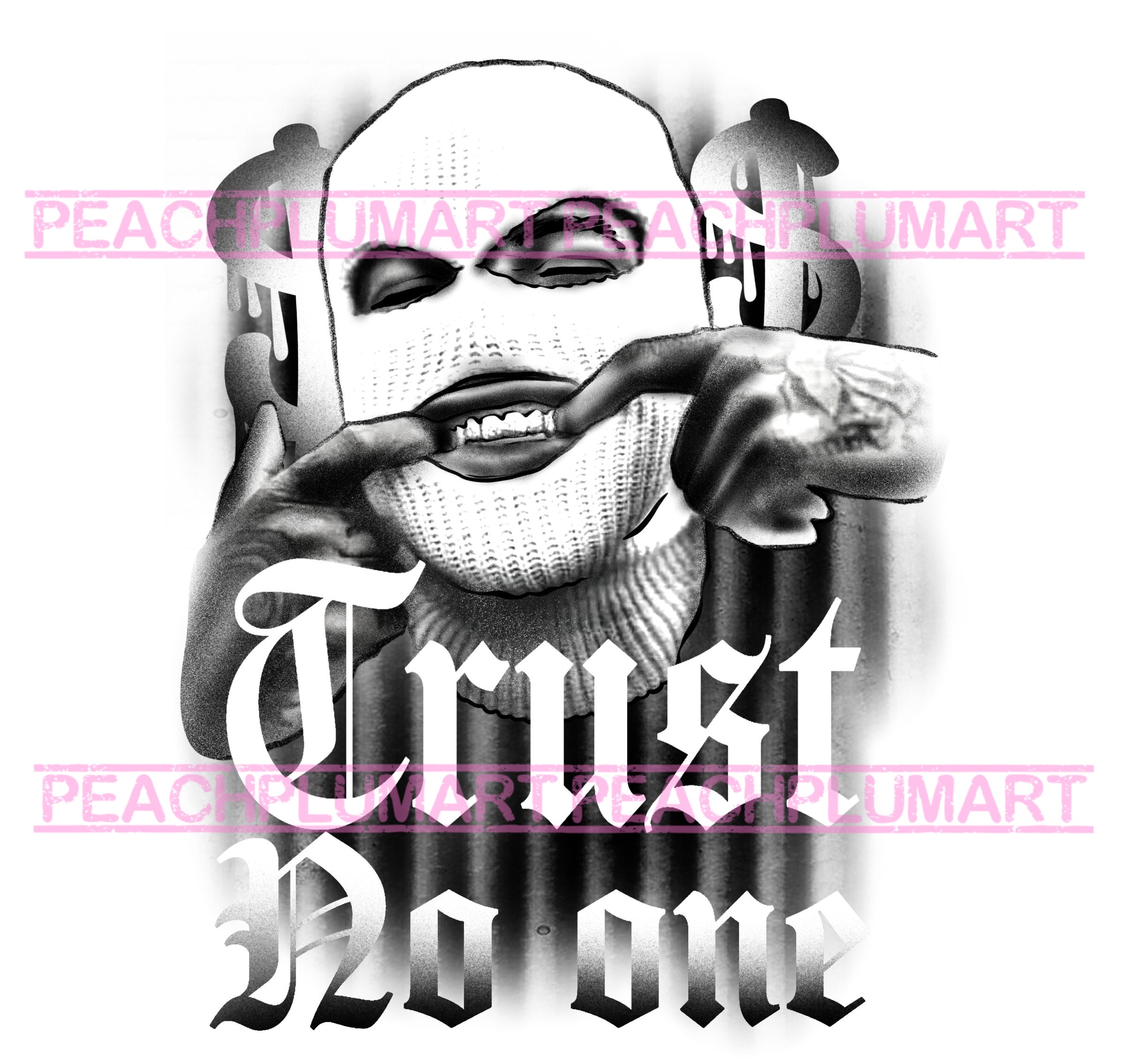 Trust No Onepng Trust No One Svg Ski Mask Png Gangster Png Etsy