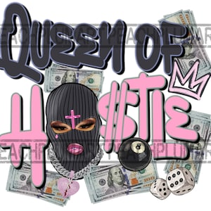 Queen of Hustle Png, Hustle Ski Mask Girl Png, Ski Mask Woman Hustle, Gangster Girl Png, Gangsta Girl Ski Mask Png, Gangster Woman Png