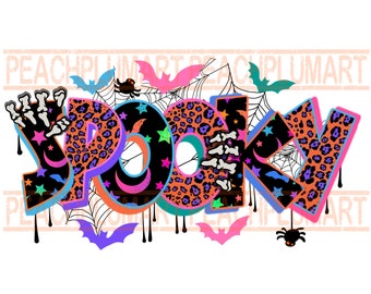 Spooky png, spooky season png, Halloween png, Halloween png sublimation design download, spooky vibes png, Retro Halloween png