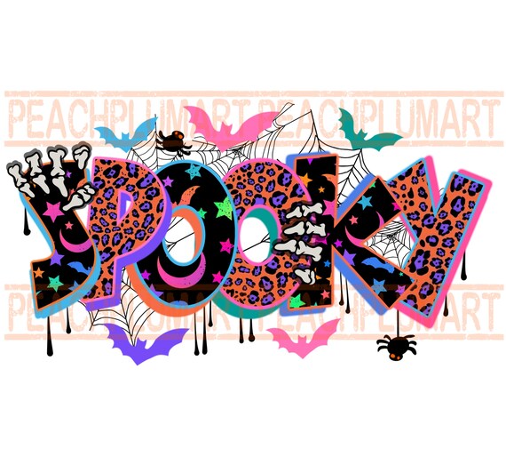Spooky png, spooky season png, Halloween png, Halloween png sublimation design download, spooky vibes png, Retro Halloween png
