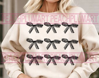 Coquette black lace bows png, Coquette lace bow png, coquette black bow png, Soft girl era png, Soft girl aesthetic png sublimation design