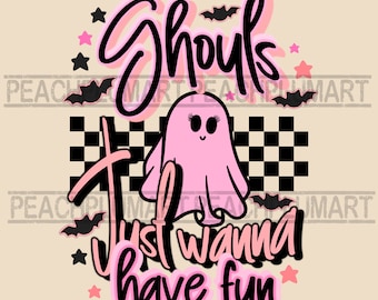 Ghouls wollen einfach nur Spaß haben png, Ghule png, niedlicher Geist png, Halloween Sublimation, Retro Geist png, Retro Halloween png, let's go Ghule png