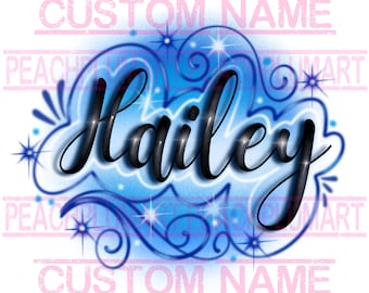 Airbrush benutzerdefinierte Name png Sublimationsdesign-Download, personalisierte Airbrush Name png, benutzerdefinierte Airbrush Name png, benutzerdefinierte Y2K Name Design
