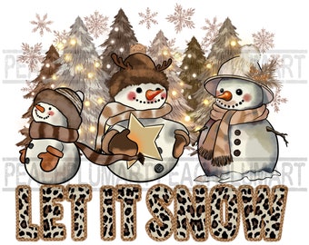 LET IT SNOW Boże Narodzenie png, Sztuczny haft Boże Narodzenie, Bałwan Boże Narodzenie, Bałwan Lampart, Boże Narodzenie png, lampart Boże Narodzenie png