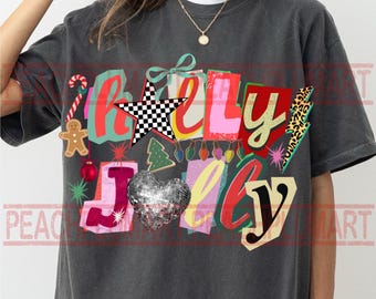 Holly jolly png, Christmas collage png, Cutout Christmas png, Retro  christmas Png, Preppy coquette christmas png, Y2K christmas png
