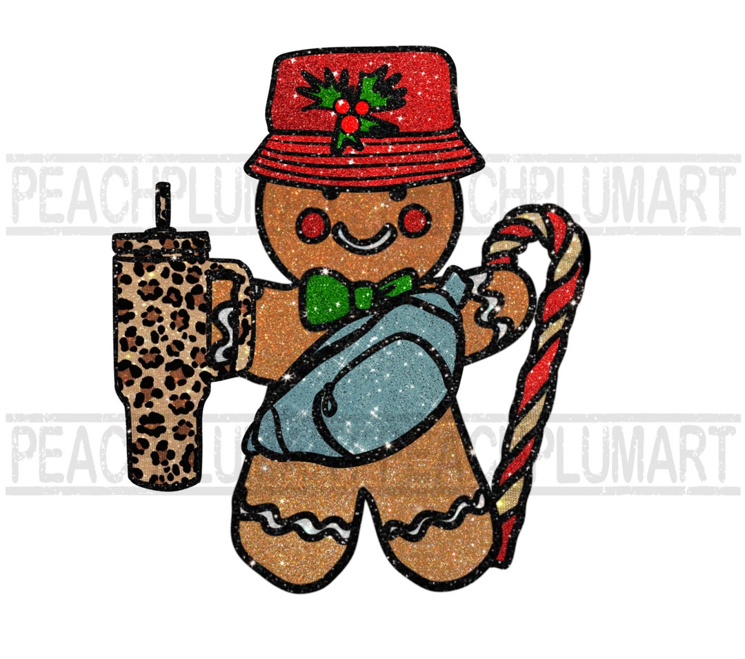 Sparkly Gingerbread Man Png, Glitter Gingerbread Man Png, Oh Snap Png