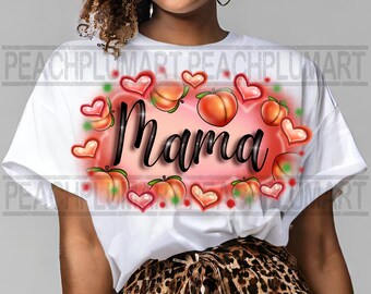 Perzik mama png, perzik png, gewoon perzik png, perzik mama png sublimatie ontwerp downloaden, trendy mama png, retro mama png, Y2K airbrush mama