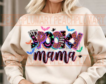 Spooky Mama png, Spooky Mama png Sublimation Design Download, Halloween Mama png, Mama Designs für Halloween, Spooky Season png