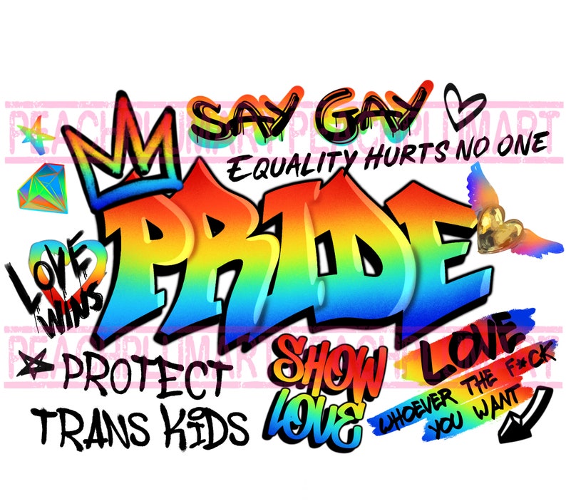 Pride Month PNG, Rainbow Gay Pride Digital Download, Equal Rights, Say ...