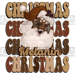 Melanin Christmas Png, Black Santa Claus Png, Afro American Santa Png, Black Christmas Png, Afro Christmas Png, Black Santa Claus Png