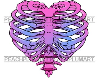 Skeleton Chest Png, Rib Cage Png, Heart Rib Cage Png, Rib Cage Svg, Skeleton Png, Skeleton Svg, Skeleton Heart Png, Skeleton Heart Svg