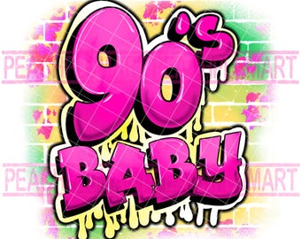 90’s Baby Png, 90’s Baby airbrush png, 90s baby png, 80’s made me 90’s raised me png, I love 90’s png, 90’s love png, retro airbrush png